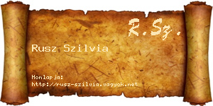 Rusz Szilvia névjegykártya